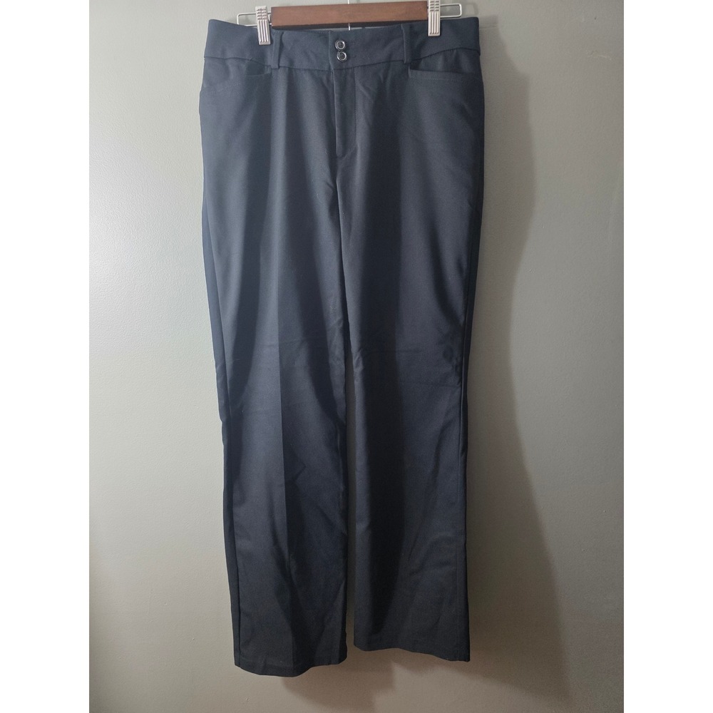 Lee Secretly Shapes Straight Leg Mid Rise Pants Black 12 Short JM2-20F-LFCH42301